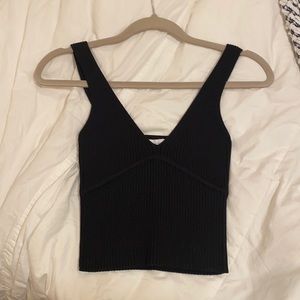 Zara Knot Ribbed Crop Top